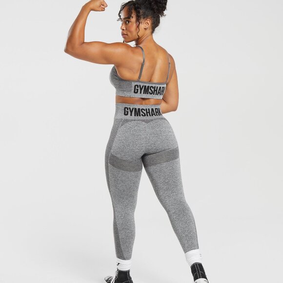 Gymshark Flex High Waisted Leggings Charcoal Marl - Picture 6 of 8